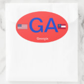 Georgië* Euro-stijl bumper stickerSticker Ovale Sticker (Tas)