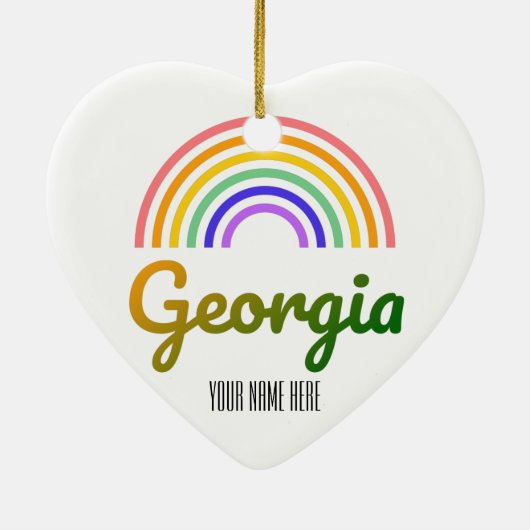 Georgië - Georgische Briefkaarten - Gepersonalisee Keramisch Ornament (Achterkant)