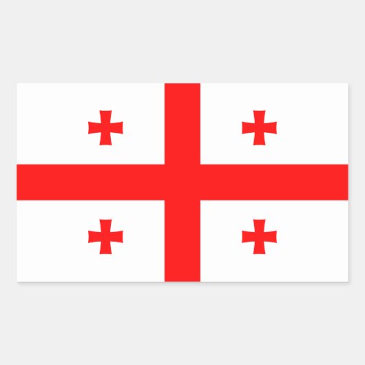 Georgië - Georgische vlag Rechthoekige Sticker (Voorkant)