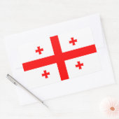 Georgië - Georgische vlag Rechthoekige Sticker (Envelop)