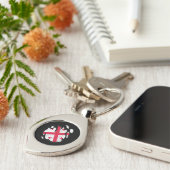 Georgië gescheurde vlag sleutelhanger (Zijkant)