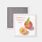 Georgië is een peach van een staat magneet (Voorkant / Achterkant)