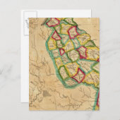 Georgië-kaart Briefkaart (Voorkant / Achterkant)