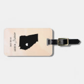 Georgië Kaart Bruiloft Bagagelabel, de naam van he Bagagelabel (Voorkant horizontaal)