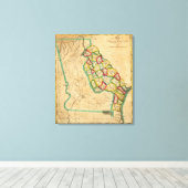 Georgië-kaart Canvas Afdruk (Insitu (Houten vloer))