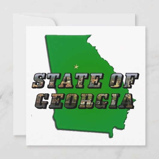 Georgië - Kaart en tekst van de Afbeelding (Voorkant)