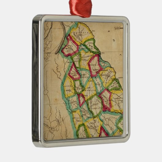 Georgië-kaart Metalen Ornament (Rechts)