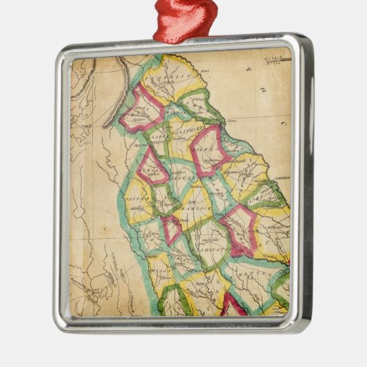 Georgië-kaart Metalen Ornament (Links)