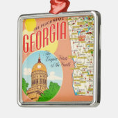 Georgië-kaart Metalen Ornament (Links)