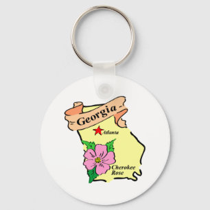  Georgië Kaart T - shirts en geschenken Sleutelhanger