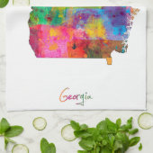 Georgië-kaart Theedoek (Gevouwen)