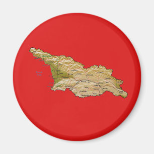 Georgië Kaartmagneet Magneet