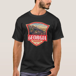 Georgië Land Illustratie Retro Badge T-shirt