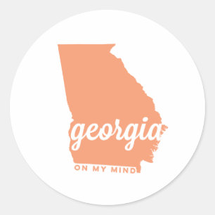 georgië Naar mijn mening perziken Ronde Sticker