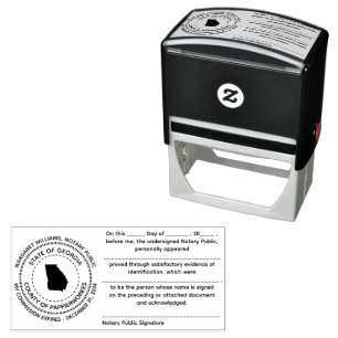 Georgië Notaris publieke erkenningsstempel Zelfinktende Stempel