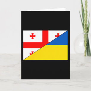 Georgië Oekraïne Vlag Georgisch Oekraïense trots N Kaart