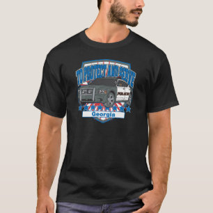 Georgië om de politieauto te beschermen en te bed t-shirt