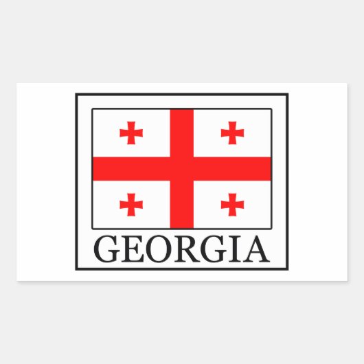 Georgië Rechthoekige Sticker (Voorkant)