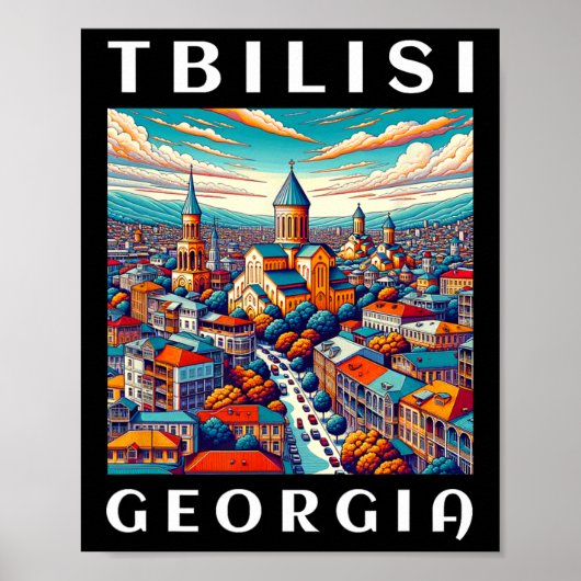 Georgië Reis En Tbilisi Poster (Voorkant)