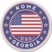 Georgië, Rome Sticker (Voorkant)