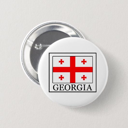 Georgië Ronde Button 5,7 Cm (Voorkant /achterkant)