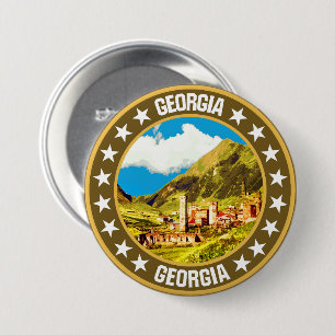 Georgië Ronde Button 7,6 Cm