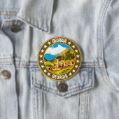 Georgië Ronde Button 7,6 Cm (In situ)