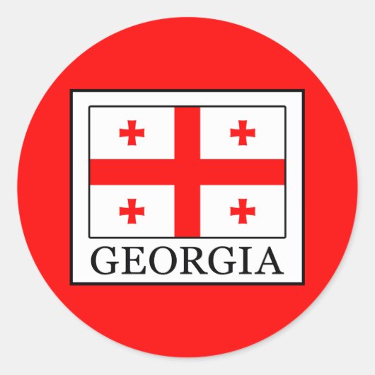 Georgië Ronde Sticker (Voorkant)