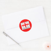 Georgië Ronde Sticker (Envelop)