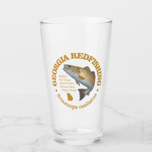 Georgië (roodbaars) glas (Voorkant)