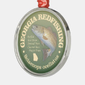 Georgië (roodbaars) metalen ornament (Links)