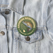 Georgië (roodbaars) ronde button 7,6 cm (In situ)