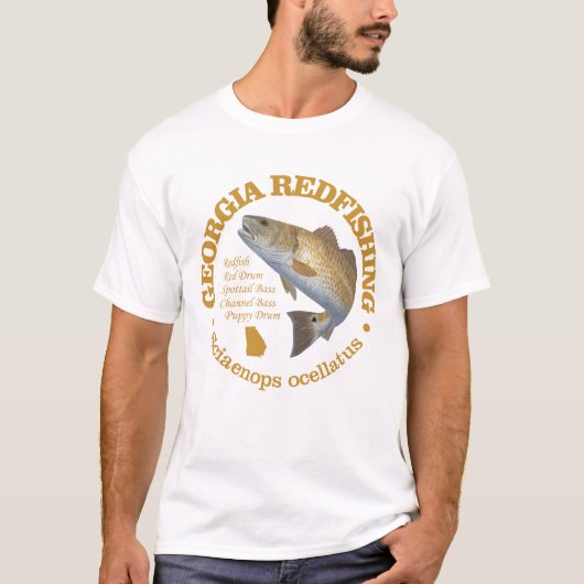 Georgië (roodbaars) t-shirt (Voorkant)