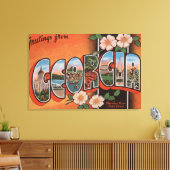 Georgië (Roos Cherokee) - Grote lettertjes Canvas Afdruk (Insitu (Woonkamer))