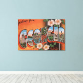 Georgië (Roos Cherokee) - Grote lettertjes Canvas Afdruk (Insitu (Houten vloer))