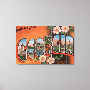 Georgië (Roos Cherokee) - Grote lettertjes Canvas Afdruk