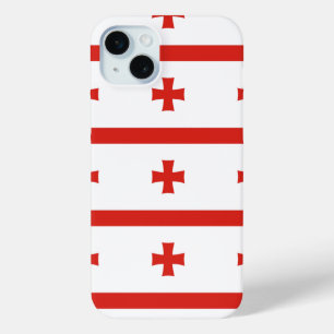 Georgië Sakartvelo vlag patroon iPhone 15 Mini Hoesje