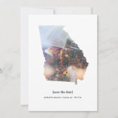 Georgië Sla de datum fotokaart op Save The Date (Voorkant)