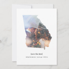 Georgië Sla de datum fotokaart op Save The Date
