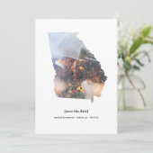 Georgië Sla de datum fotokaart op Save The Date (Staand voorkant)