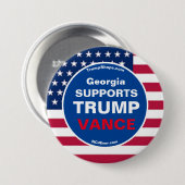 Georgië STEUNT TRUMP-OPMARS Ronde Button 7,6 Cm (Voorkant /achterkant)