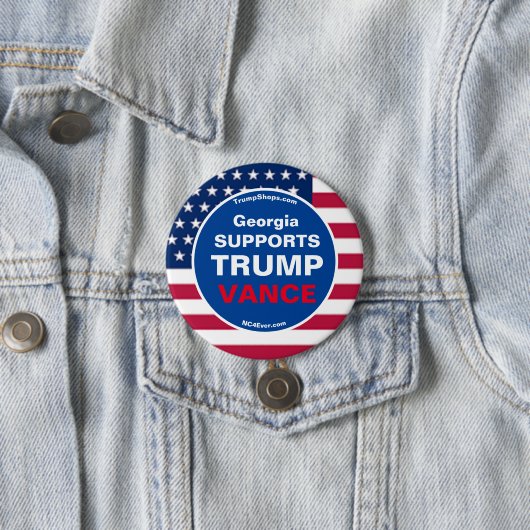 Georgië STEUNT TRUMP-OPMARS Ronde Button 7,6 Cm (In situ)