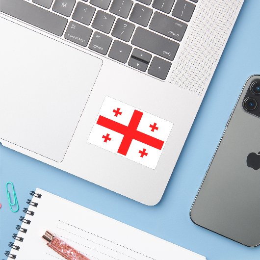 Georgië Sticker (Laptop met iPhone)