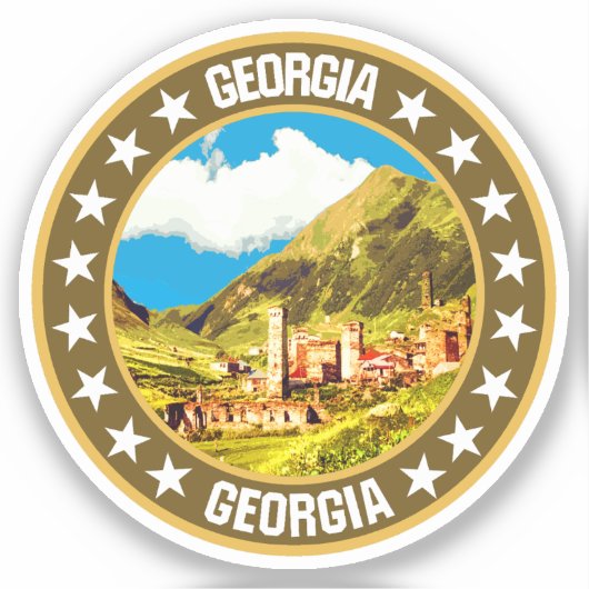 Georgië Sticker (Voorkant)