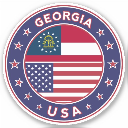 Georgië Sticker (Voorkant)