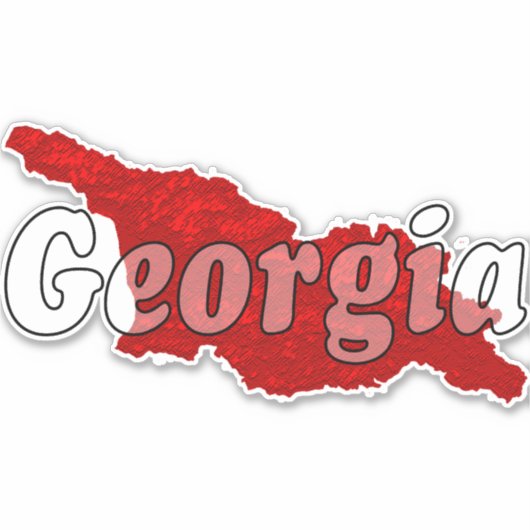 Georgië Sticker (Voorkant)