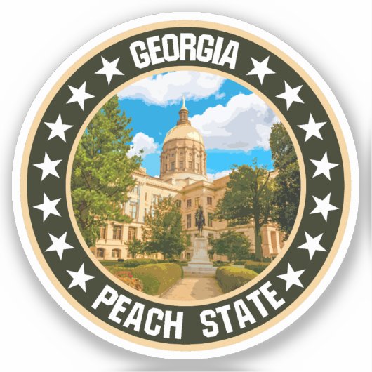 Georgië Sticker (Voorkant)