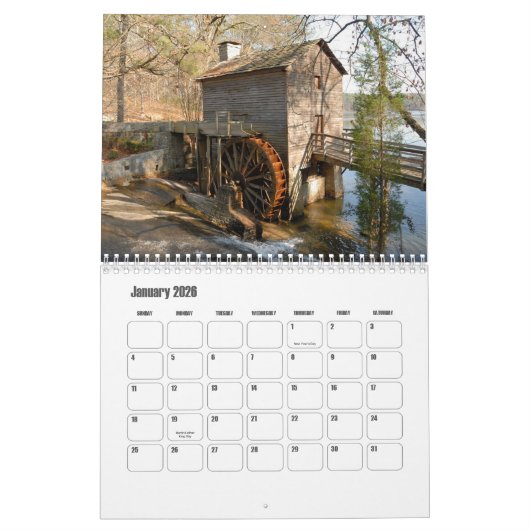 Georgië-USA kalender (Jan 2026)