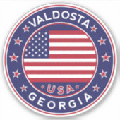 Georgië, Valdosta Sticker (Voorkant)