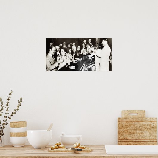 GEORGIË VERBODSSPREKEASY c. 1925 Poster (Keuken)